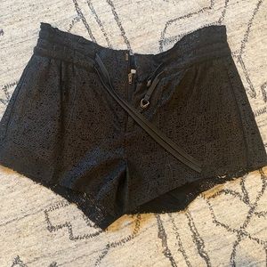 Helmut lang leather shorts